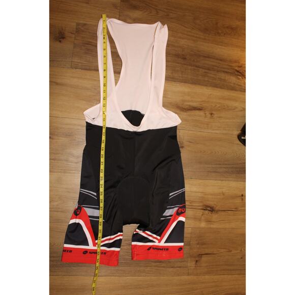Sponeed Cycling Bib Shorts Black Red Padded Chamois Men’s M - Picture 5 of 5